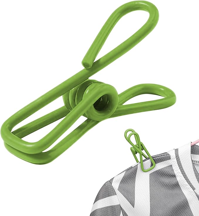 Multipurpose Metal Bag Clips - 2 Inch Colorful Sealer for Sealing Food, Paper Holder, Clothesline Clip for Laundry Hanging, Kitchen Bags (Grass Green, 36PCS)
