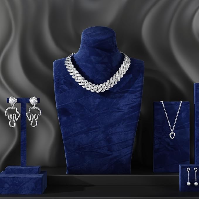 CRE8TIVE Navy Blue Crinkle Crushed Felt Velvet Drawer Liner for Jewelry Silverware 12"x80" Blue Wallpaper Self Adhesive Velvet Flocking Liner Felt Sheets for Crafts DIY Projects Cabinets Box Lining