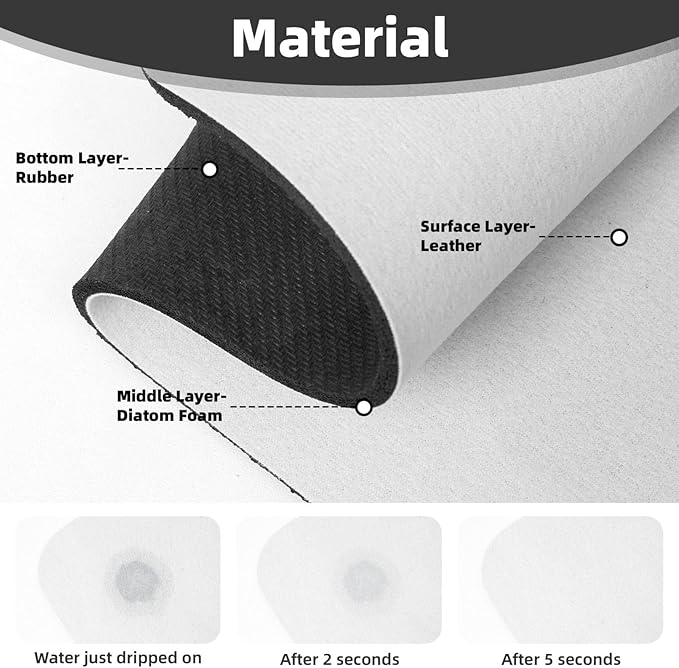 Halloween Cool Black Bat Kitchen Sink Splash Guard Faucet Mat Super Absorbent Fast Drying Mat Sink Gadgets-Fast Drying Pad Sink Mat For Kitchen Bathroom (15" X 5.5" )