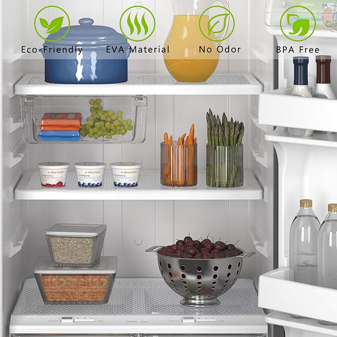 HooTown Shelf Liner Kitchen Cabinet Drawer Mats 23.6 Inch Wide x 393.7 Inch Long, Non Slip EVA Plastic Water Resistant Pad for Bathroom Drawers,Shoe Shelves, Under Sink, Clear