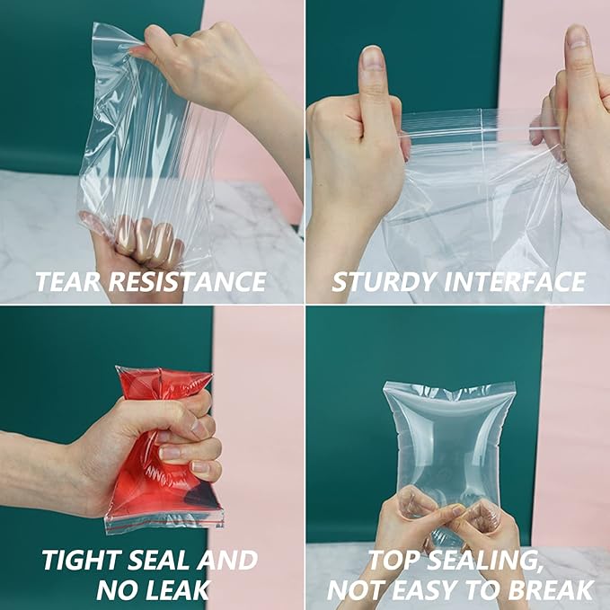 WEPOLY - 13" x 15"(1000 Count) Large Zip Poly Bags - Clear Plastic Reclosable Storage Zipper Bags 2 Mil for Clothing, T-Shirts, Pants