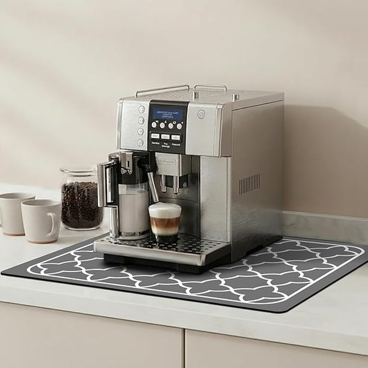 Dish Drying Mat & Coffee Mat for Kitchen Counter, Absorbent Microfiber Waterproof Mat with Non-Slip Backing, Multi-Size Multi-Color Options, Sink and Coffee Bar Accessories