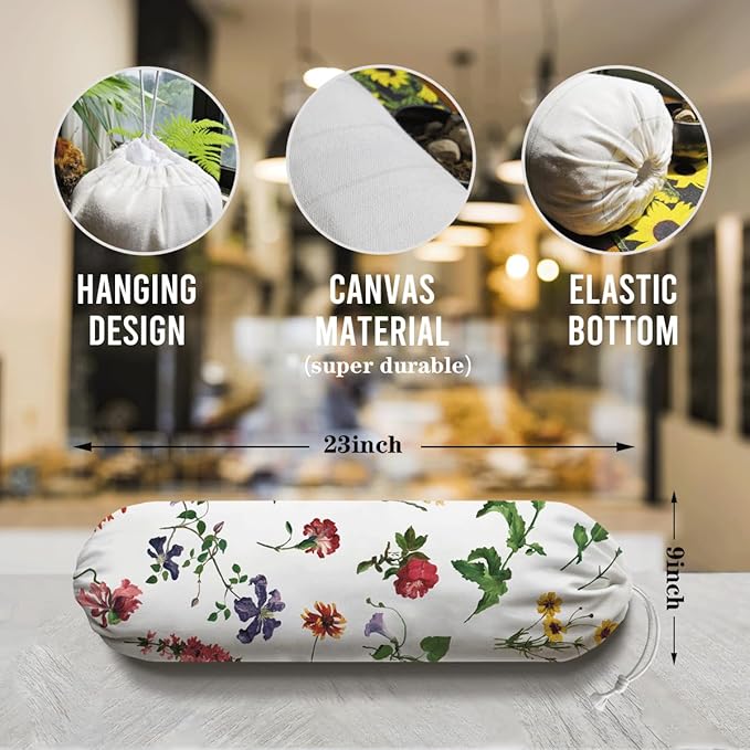 Reusable Bag Holder, Washable Shopping Bag Holder, Cute Plastic Bags Organizer Dispenser for Wall Mounting, Kitchen Housewarming Gifts for Women Family Friends Grandma Mom, bags-16