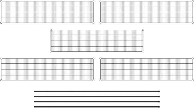 Commercial NSF Listed Black Epoxy Stationary Wire Shelving Kit 18" x 72" x 96", with 5 Shelves Perfect for Warehouse, Walk-in Refrigerator, Freezer, Grocery Store, Restaurant, Dishroom