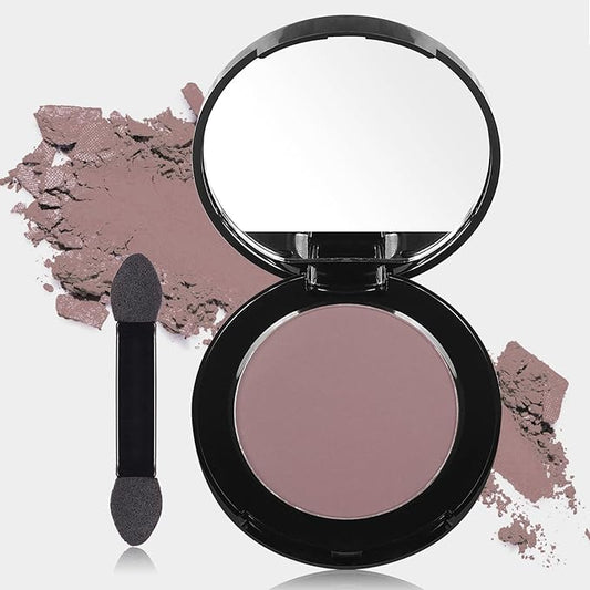 MEICOLY Mauve Eyeshadow with Mirror,Nude Brown Taupe Matte Eye Shadow Palette,Pressed Powder Single Eyeshadow for Women and Girls,Eye Makeup Eyelid Color,High Pigment,Long Wearing
