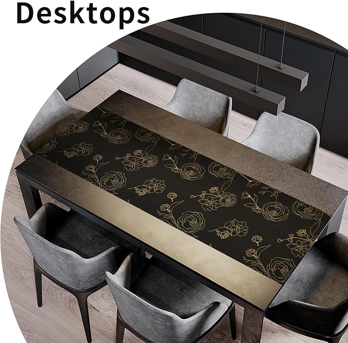 Shelf Liners for Kitchen Cabinets 17.5in x 20FT Non Adhesive Drawer Liner Black Floral Thickened Shelf Liner Paper Strong Non-Slip Easy to Clean for Tool Box Refrigerator with Knife and Tape Measure