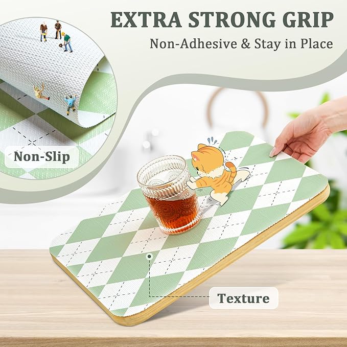MIAONET Sage Green Shelf Liner for Kitchen Cabinets Non-Adhesive Non-Slip Drawer Liners for Dresser, 12" x 120" Waterproof Washable Paper, Durable Protector Mat for Pantry Shelves Cupboards