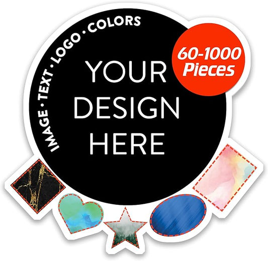 DayStar Custom Signs & Design 125 Vinyl Stickers, Multiple Colors, 1 inch, Round, Self-Adhesive, Glossy Finish, Custom Stickers for Business Logo and Labels, Personalized Stickers, USA