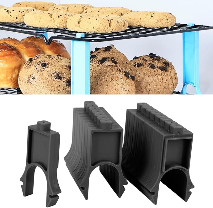 Baking Tray, Sturdy Reusable Plastic Space Saving for Multiple Trays Easy Storage and Cooling, Cooling Rack with Baking Sheet Dividers for Vertical (Short Version)