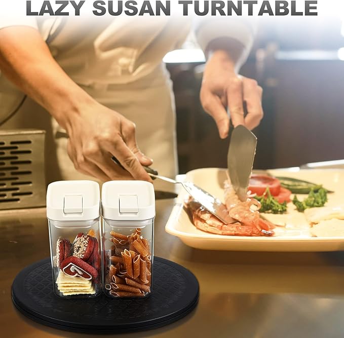 8 Pcs Lazy Susan Turntable Organizer 10 Inch 12 Inch Lazy Susan Turntable Heavy Duty Rotating Swivel Stand with Steel Ball Bearings for Flat Panel Monitors, Potted Plants, TV's, Sculpture, Speakers