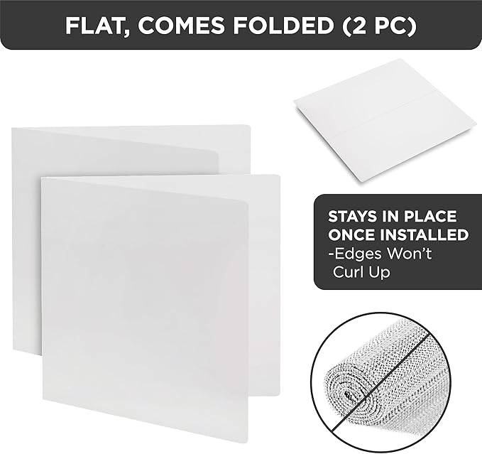HOLDN' STORAGE Hard Plastic Liner for Pull Out Shelf, Fits Pull Out Cabinet Organizer 19" W x 20" L - Shelf Protector Liner, Clear Frosted
