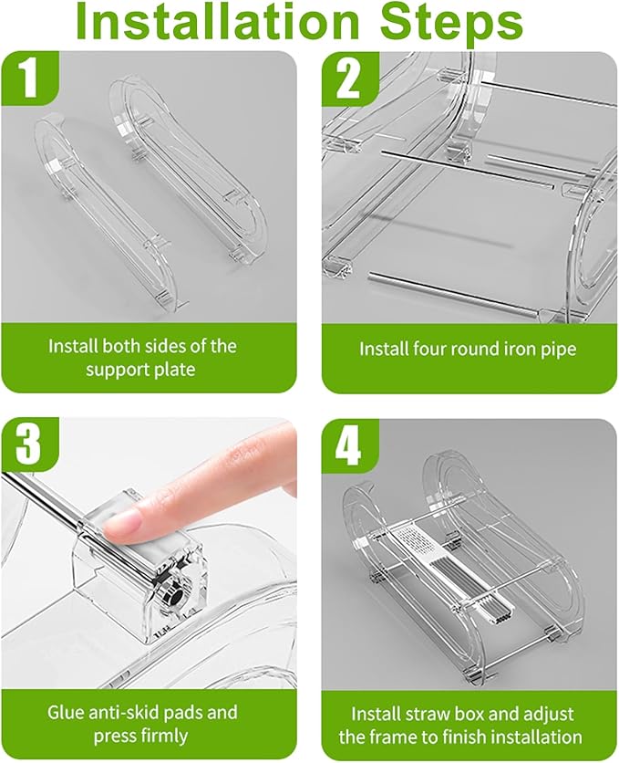 Soda Can Organizer 2 Pack, Automatic Rolling Can Organizers for Refrigerator - Wide+Slim 2 Size Can Dispenser for Fridge & Pantry Storage - Space Saving Kitchen & Beverage Organizer