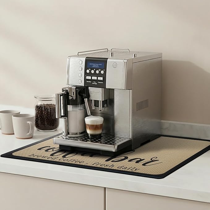 Dish Drying Mat & Coffee Mat for Kitchen Counter, Absorbent Microfiber Waterproof Mat with Non-Slip Backing, Multi-Size Multi-Color Options, Sink and Coffee Bar Accessories