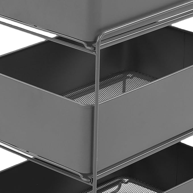 Under Sink Organizer, 3-Tier Pull Out Bathroom Cabinet Countertop Organizers Shelf, Extendable Drawer Kitchen Storage Sink Shelves for Bathroom Laundry Pantry
