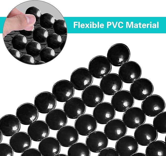 Coopay 2 Pack Kitchen Sink Mat Plastic Protect Mat PVC Eco-Friendly Kitchen Adjustable Stainless Steel/Porcelain Dish Drying Pad Protector for Bottom of Sink, 15 x 11 Inches (Black)