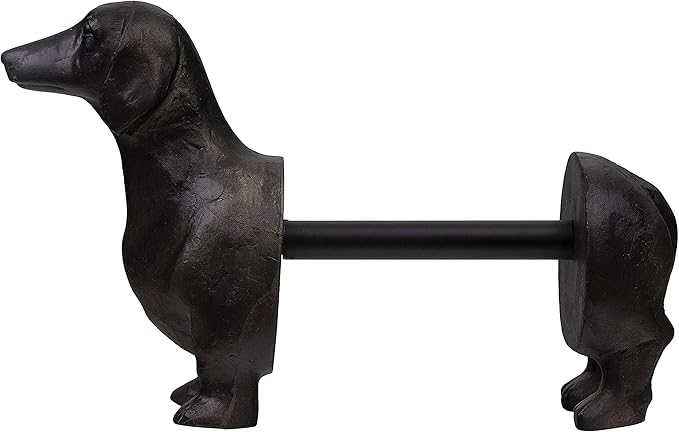 Creative Co-Op Antiqued Bronze Dachshund Dog Paper Towel Holder