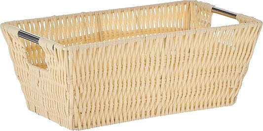 Whitmor Rattique Small Shelf Tote Latte