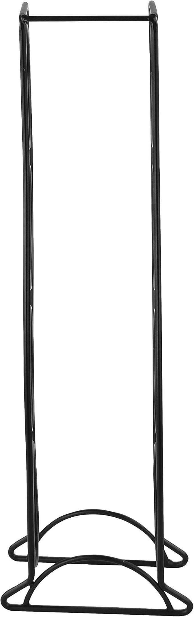 Spectrum Curve 4 Bottle Wine Rack Holder for Bar & Countertop Bottle Storage, Modern Vertical Sturdy Steel Wire Rack Holds Standard & Jumbo Bottles Standing Organizer for Kitchen Pantry, Matte Black