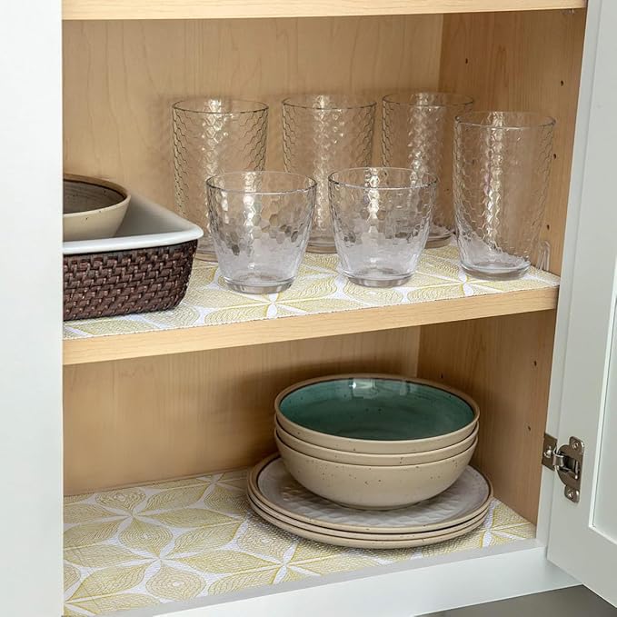 Drawer and Shelf Liner for Kitchen Cabinets Non Adhesive Cabinet Liner Strong Grip Waterproof Kitchen Drawer Liner for Shelves,Refrigerator,Dresser,Cupboard Liners,Easy to Clean 12In x 20Ft