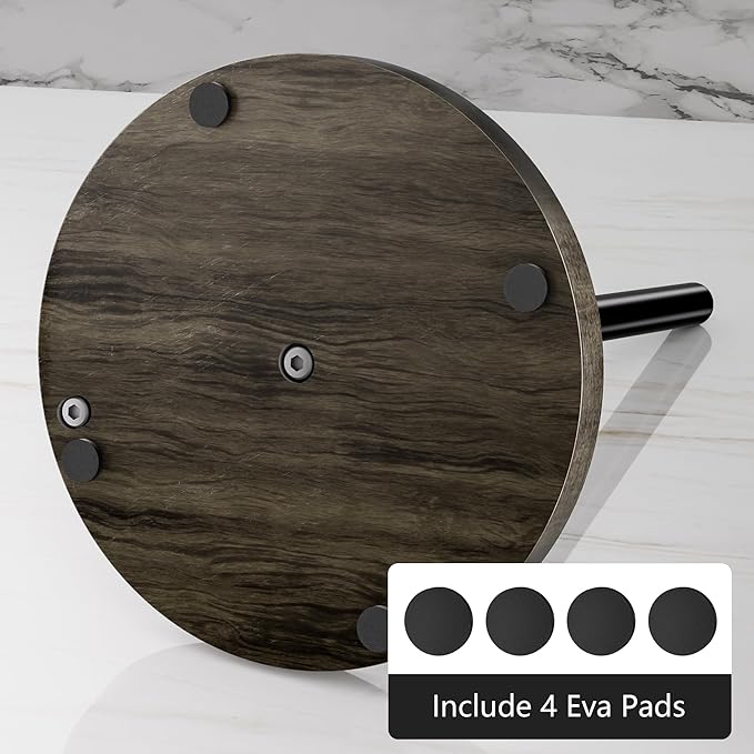 Farmhouse Paper Towel Holder for Countertop, Stainless Steel with Real Wood Base, Dispenser Fits Standard & Jumbo Rolls, Halloween Tissue Holder.