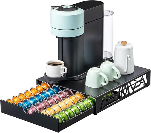 Rice rat Nespresso Pod Holder Pod Drawer Cabinet Pod Storage Rack For Counter,(50 Pods)