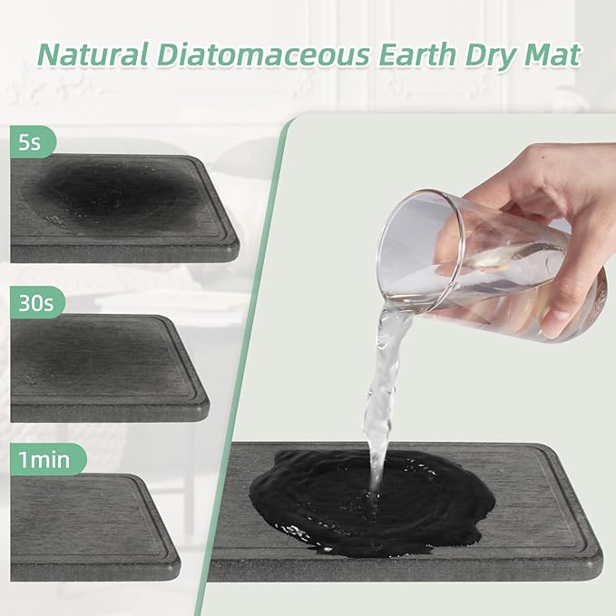 Sponge Holder for Kitchen Sink, Sink Caddy with Instant Drying Mat & Hook, Rustproof Waterproof Stainless Steel Kitchen Organizer, Soap Dispenser Storage (Black, 9.25"x3.7"x5.5")