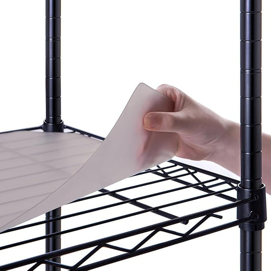 Poofzy Wire Shelf Liner 14" X 24", Non-Adhesive Plastic Shelf Liners for Wire Shelving, Waterproof Protector Mats (3PK, Gray)