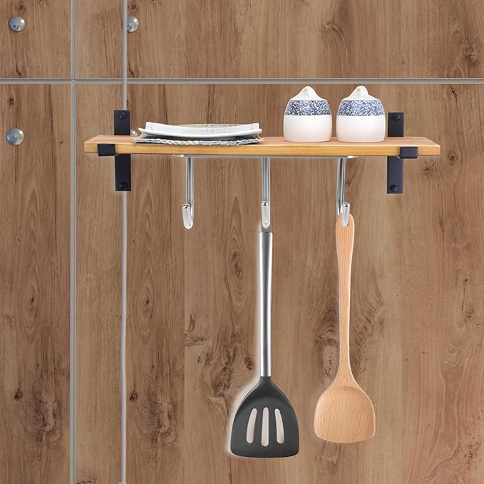 Cabilock Under Cabinet Mug Hanger Metal Coffee Mug Holder with 3 Rotatable Hooks Kitchen Cup Rack for Cabinet Storage and Household Organization