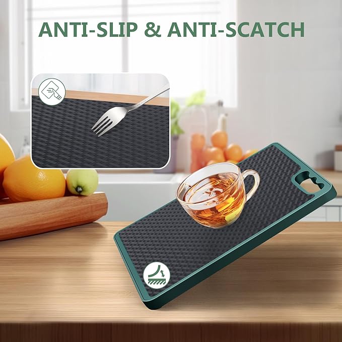 Origuuds Shelf Liners, Non-Adhesive Drawer Liner, Waterproof & Oil-Proof Kitchen Cabinet Cupboard Liner Plastic EVA Material BPA Free Fridge Liner Mats Paper Protector for Shelves (Black/12in x 240in)