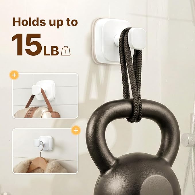 Zrpot 3 PCS Bathroom Hooks for Towels, Suction Cup Hooks for Shower, Door Hooks for Hanging Robe Loofah Removable Wall Hooks for Kitchen Glass Window White
