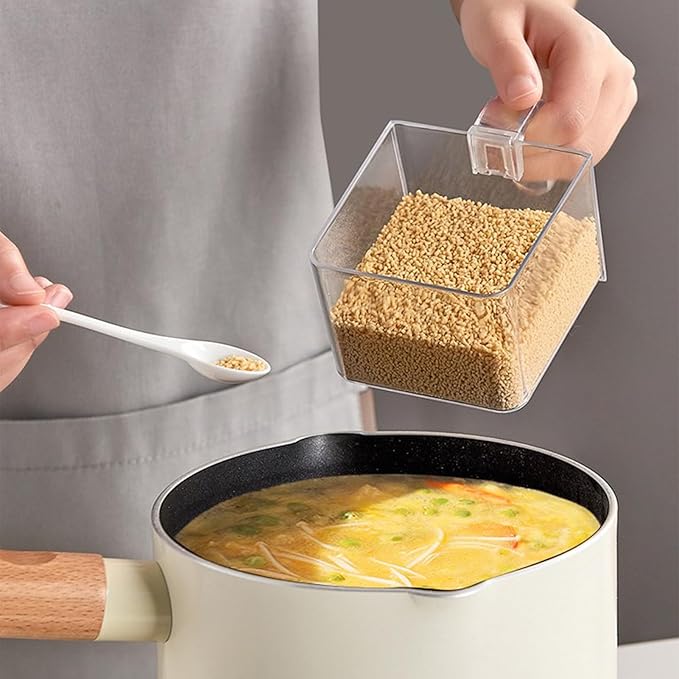 Wall Mounted Seasoning Box, Versatile Jar Storage Container with Multiple Compartments, for Home Kitchen Organization
