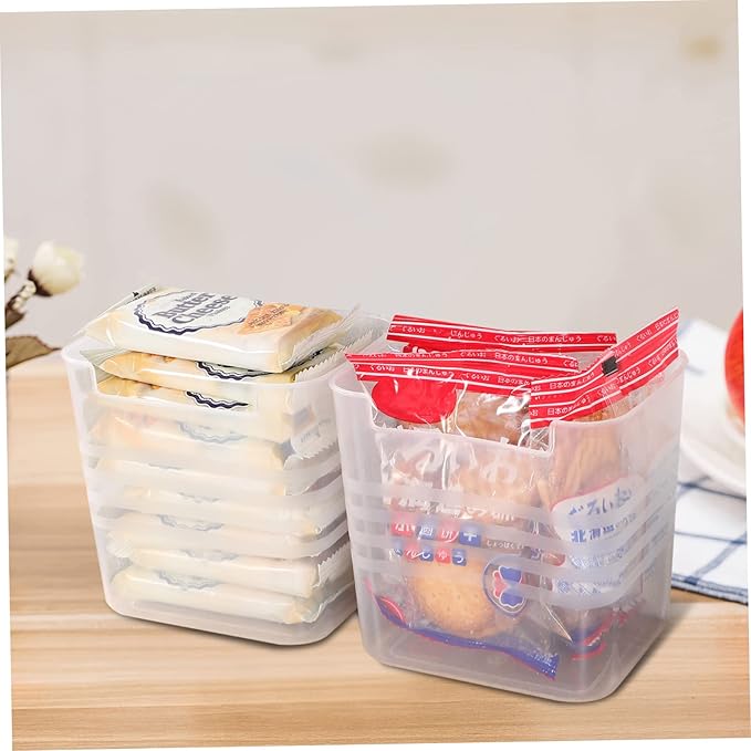 GLEAVI 10pcs Translucent Fridge Organizer Bins Vertical Storage for Refrigerator Door Food-Grade Seasoning Storage Box for Kitchen and Pantry Organization