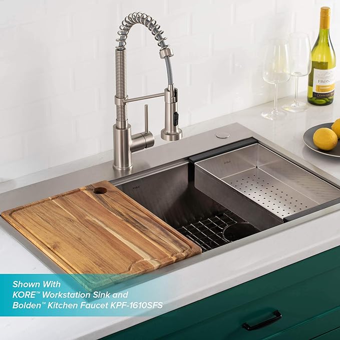 KRAUS Stainless Steel Colander for Workstation Kitchen Sink, CS-6