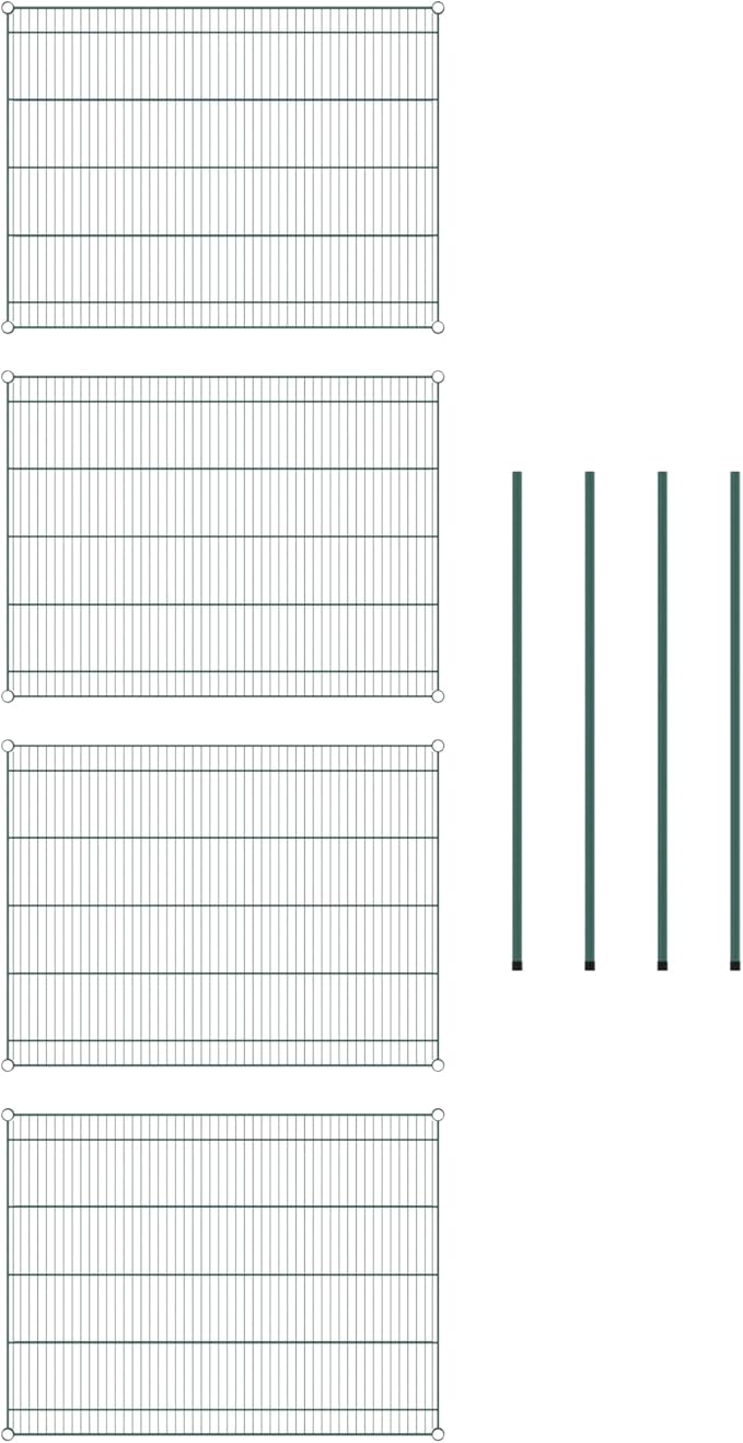 Commercial NSF Listed Green Epoxy Stationary Wire Shelving Kit 36" x 48" x 54", with 4 Shelves Perfect for Warehouse, Walk-in Refrigerator, Freezer, Grocery Store, Restaurant, Dishroom