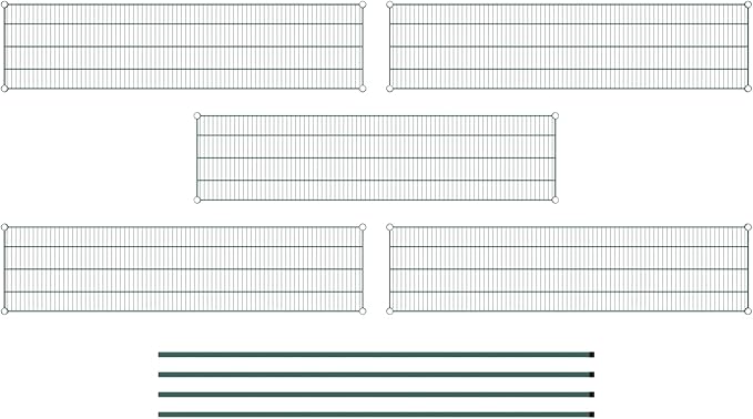Commercial NSF Listed Green Epoxy Stationary Wire Shelving Kit 18" x 72" x 86", with 5 Shelves Perfect for Warehouse, Walk-in Refrigerator, Freezer, Grocery Store, Restaurant, Dishroom