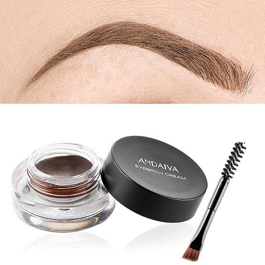 MAEPEOR 12 Colors Eyebrow Pomade Full-pigmented Long Lasting Waterproof Eyebrow Cream Gel Filling & Shaping Tinted Eyebrows Enhancers with Brush for Daily or Cosplay (01 Light Brow)