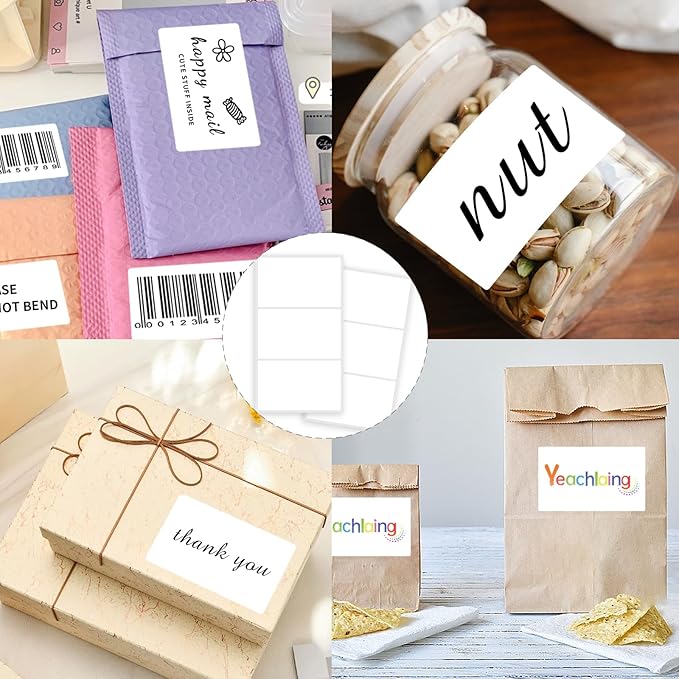 3 X 5 Inch Removable Labels for Storage Bins, 120 Pcs Labels for Storage Bins,Tear Resistant No Residue Storage Bin Label, Matte White Blank Box Stickers for School, Home, Business