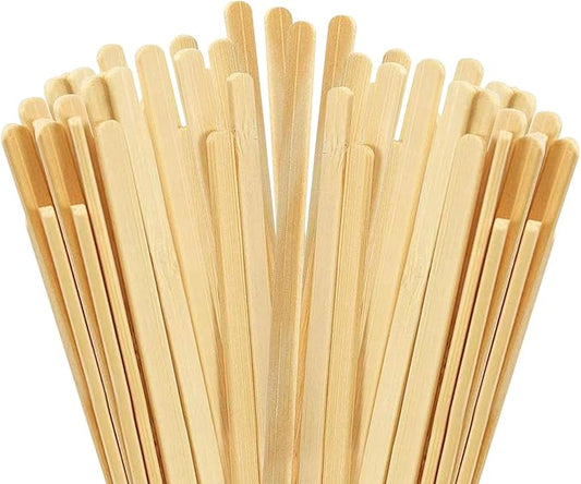100pcs Wood Coffee Stirrer Sticks, 5.5 Inch Wooden Swizzle Stick Beverage Mixer, Eco Friendly Long Stirrer Stir Sticks for Mixing Cocktail Hot Chocolate Drinking Tea