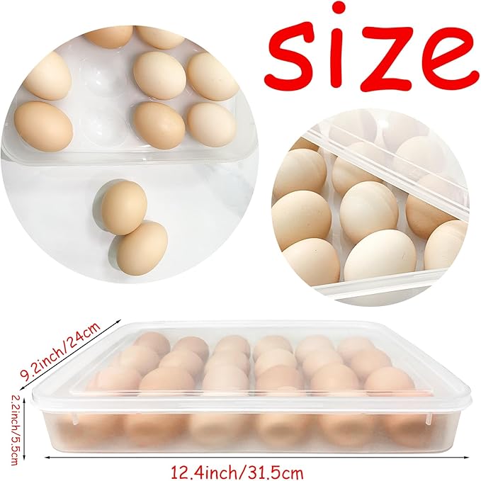 3Pack Egg Trays,Deviled Egg Containers with Lid,Egg Container Carrier,Refrigerator Portable Egg Trays for 72 Eggs Storge Holder Easter Day Thanksgiving Party Home Kitchen Supplies
