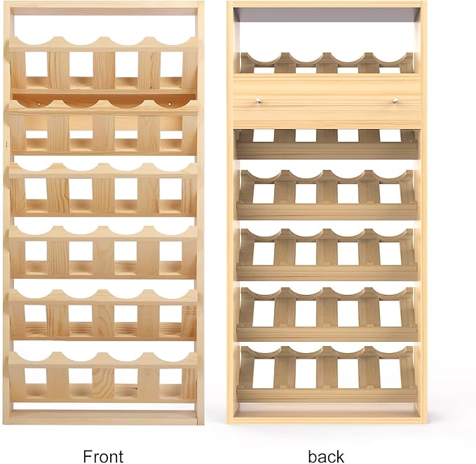 Yeshine 24-Can Spray Paint Storage Rack, Wooden Organization Rack for Paint and Lube, Craft Workroom Bottle Organizer, Wall Mount Aerosol Holder