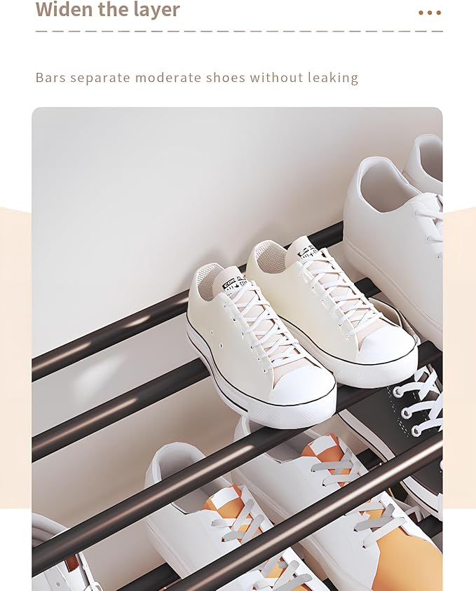 Expandable Shoe Rack Narrow Vertical Organizer Cabinet Sturdy Free Standing Shoe Rack Storage Shelf for Closet, Entryways, Hallways & Living Rooms 3 Tier - 23.6" W Hold 9 Pairs