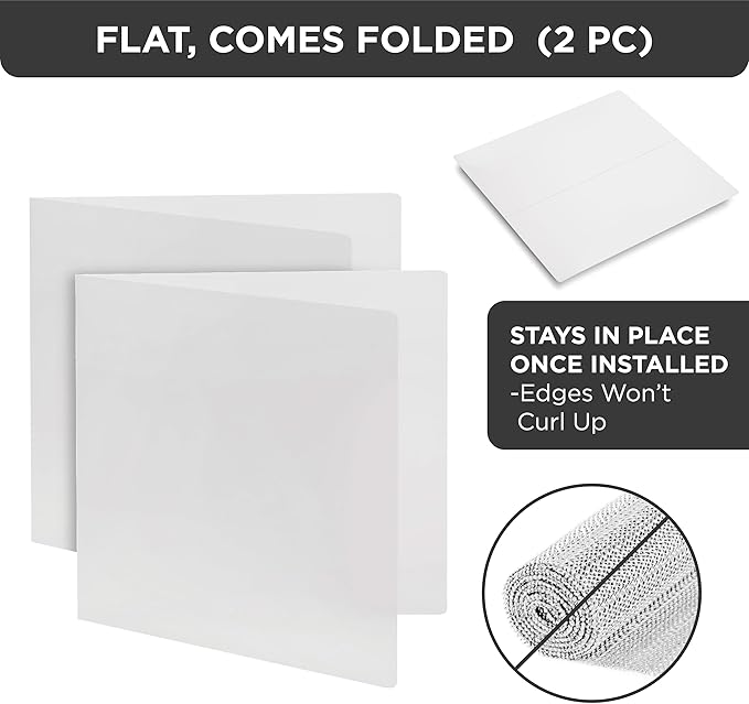 HOLDN' STORAGE Hard Plastic Liner for Pull Out Shelf, Fits Pull Out Cabinet Organizer 21" W x 20" L - Shelf Protector Liner, Clear Frosted