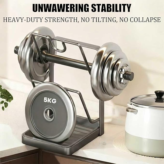 Kitchen Pot Lid Storage Rack - Pot Lid Organizer, Multifunctional Pot Lid Holder While Cooking, Rust-Resistant Carbon Steel, For Cutting Boards, Spoons, Utensils (Black-A, Double Layer)