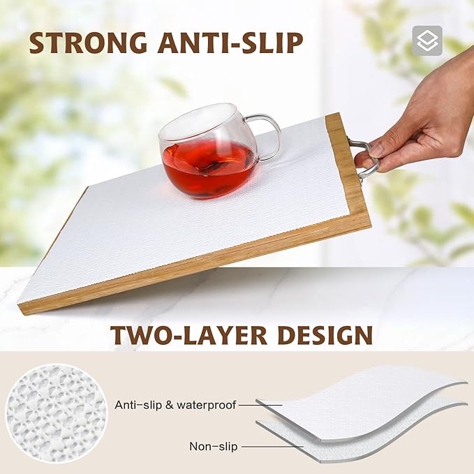 Shelf Liners for Kitchen Cabinets Non Adhesive Drawer Liner 23.6in x 20FT Pure White Thickened Shelf Liner Strong Non-Slip Easy to Clean for Tool Box Refrigerator with Knife and Tape Measure
