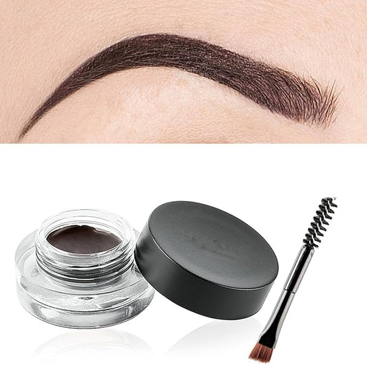 MAEPEOR 12 Colors Eyebrow Pomade Full-pigmented Long Lasting Waterproof Eyebrow Cream Gel Filling & Shaping Tinted Eyebrows Enhancers with Brush for Daily or Cosplay (03 Walnut)