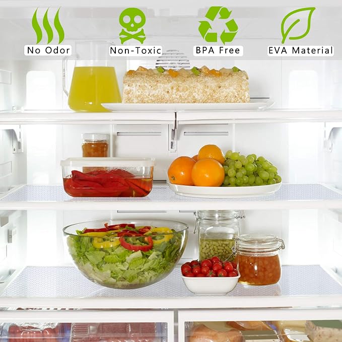 HooTown Shelf Liner Kitchen Cabinet Drawer Mats 23.6 Inch Wide x 13 Feet Long, Non Slip EVA Plastic Water Resistant Pad for Bathroom Drawers,Shoe Shelves, Under Sink, Clear