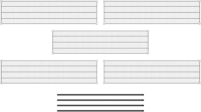 Commercial NSF Listed Black Epoxy Stationary Wire Shelving Kit 18" x 72" x 64", with 5 Shelves Perfect for Warehouse, Walk-in Refrigerator, Freezer, Grocery Store, Restaurant, Dishroom