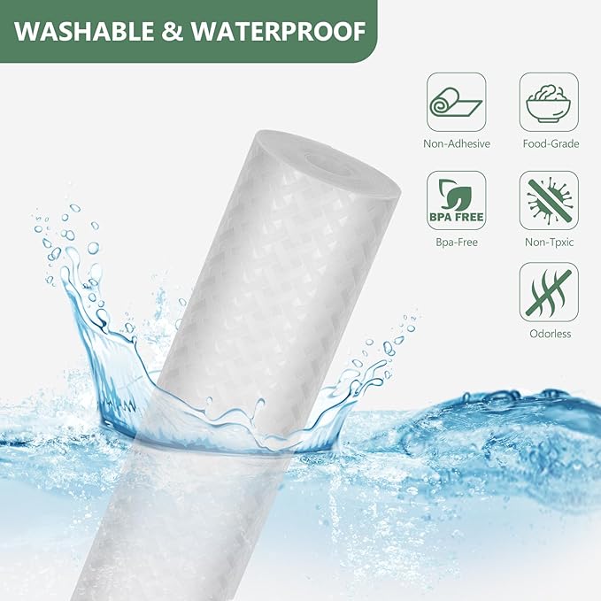 Origuuds Shelf Liners, Non-Adhesive Drawer Liner, Waterproof & Oil-Proof Kitchen Cabinet Cupboard Liner Plastic EVA Material BPA Free Fridge Liner Mats Paper Protector for Shelves (Clear/20in x 240in)