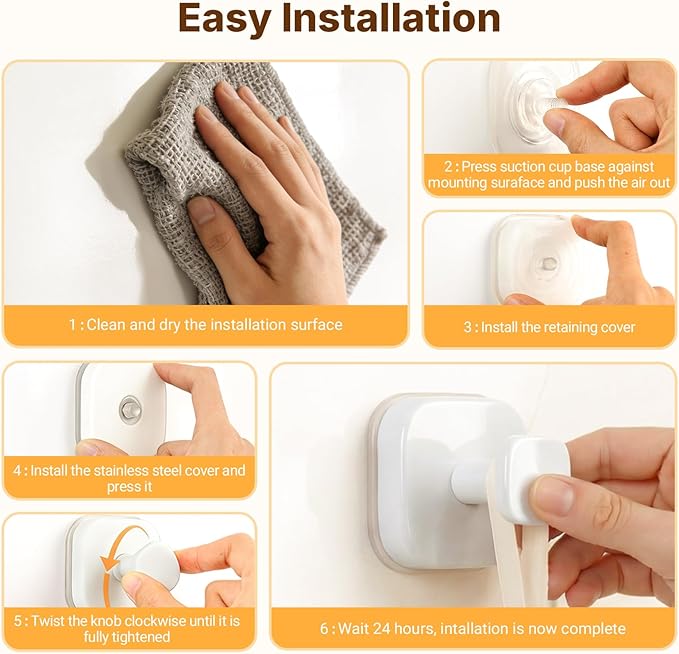 Zrpot 3 PCS Bathroom Hooks for Towels, Suction Cup Hooks for Shower, Door Hooks for Hanging Robe Loofah Removable Wall Hooks for Kitchen Glass Window White