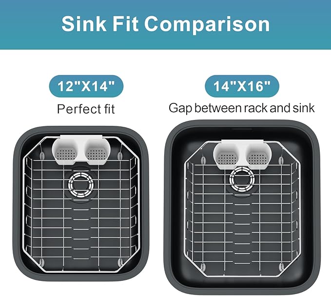 GSlife Small in Sink Dish Drying Rack - Stainless Steel Compact Dish Drainer for RV Kitchen Apartment Sink, Rust Resistant Inside Sink Rack, 11.6" W x 13.4" L, Silver
